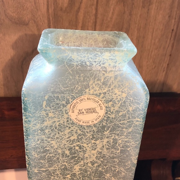 8226 VIDRIOS San Miguel SPAIN Vase Green Vase 100% Recycled Glass - Picture 10 of 13